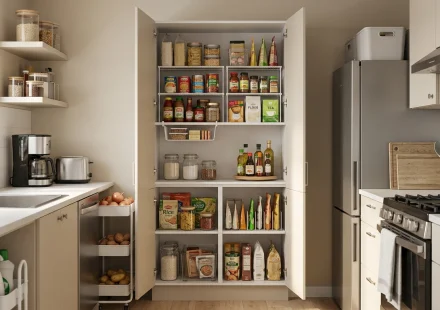 organize a small kitchen without a pantry