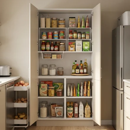 organize a small kitchen without a pantry